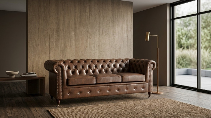 Chesterfield Sofa Set Sofa Couch Upholstery 3 2 Seater Leather Sofas Fabric New