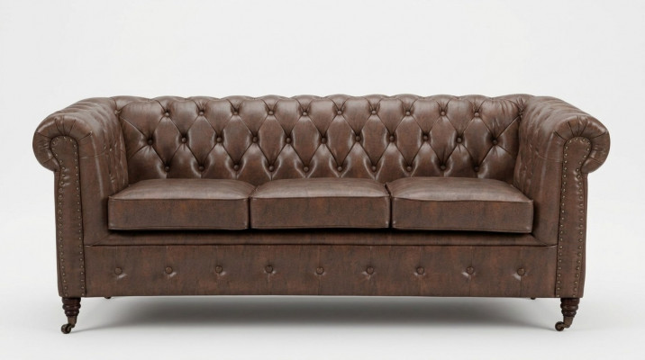 Chesterfield Sofa Set Sofa Couch Upholstery 3 2 Seater Leather Sofas Fabric New
