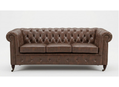 Chesterfield Sofa Set Sofa Couch Upholstery 3 2 Seater Leather Sofas Fabric New