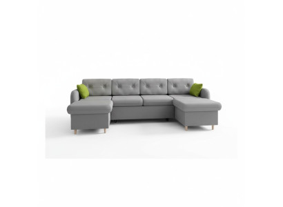 Living area sofa bed function fabric corner sofa U-shape decor couch design upholstery