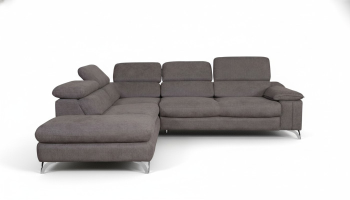 Design corner sofa L-shape bed function couch leather textile sofa multifunction