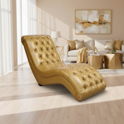 Chesterfield Chaise Longue Sofa Lounge Chaise Club Decor Relax Loungers Leather