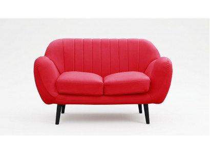 Sofa 2-seater design sofas modern upholstery fabric seat two-seater leather new