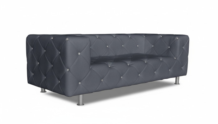 Three-seater couch upholstery design sofa 3-seater seat sofas room Chesterfield gray new