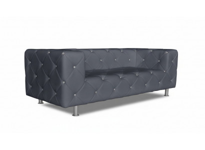 Three-seater couch upholstery design sofa 3-seater seat sofas room Chesterfield gray new