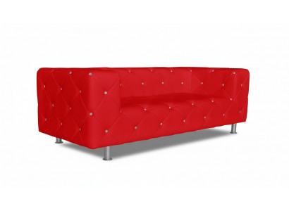 Three-Seater Design Sofa Couch Upholstered Sofa Textile Sofa Modern Relax Club 3 Seater