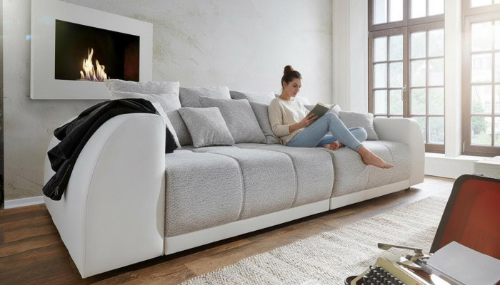 Sofa Couch 310cm Upholstered Sofas 5-Seater Textile Big XXL Living Room Couches