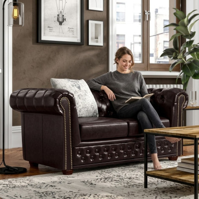 Chesterfield Sofa Set 2+1 Seater Design Couch Upholstered Sofas Modern