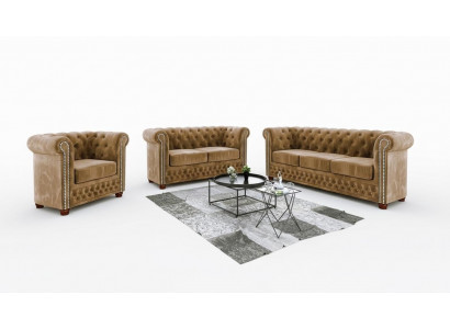 Chestgerfield sofa set couch upholstery seating set 3-2-1 seaters upholstery couches
