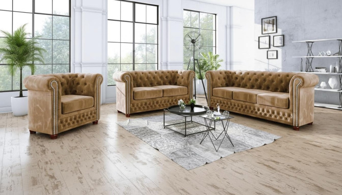 Chesterfield Sofa Set 3+2 Seater Sofa Seat Couch Upholstery Suite Couches
