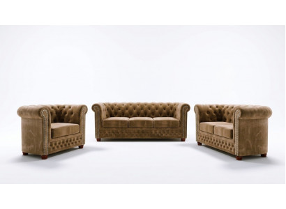 Chesterfield Sofa Set 3+2 Seater Sofa Seat Couch Upholstery Suite Couches