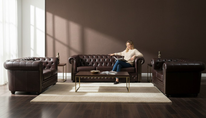 Leather Sofa Set 3+2+1 Seater Suite Upholstered Sofa Couch
