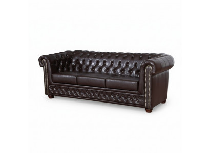 Three-seater couch upholstery design sofa 3-seater seat sofas room brown luxury
