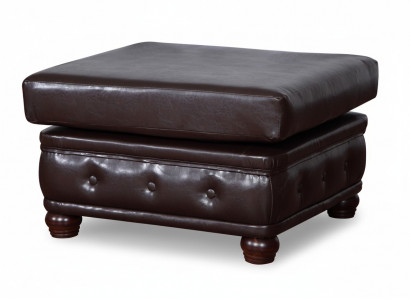 Footstool Club Lounge Ottoman Leather Textile Designer Pouf New