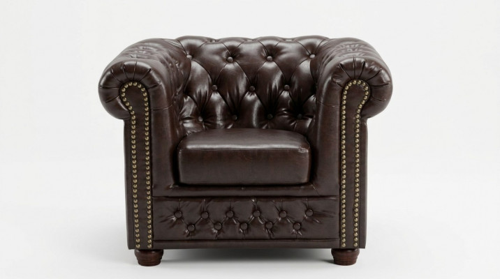 Chesterfield armchair TV couch 1 seater sofa textile leather couches upholstery
