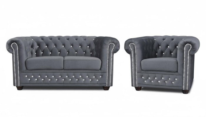 Chesterfield Sofa Set 2+1 Seater Design Couch Upholstery Sofa Set New