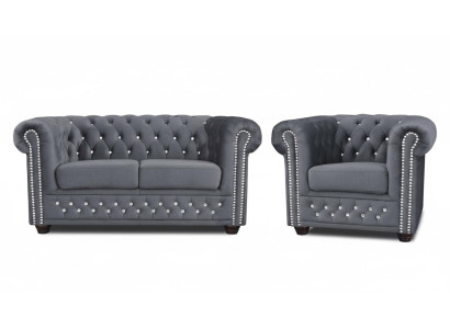 Chesterfield Sofa Set 2+1 Seater Design Couch Upholstery Sofa Set New