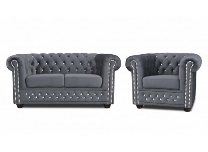 Chesterfield Sofa Set 2+1 Seater Design Couch Upholstery Sofa Set New
