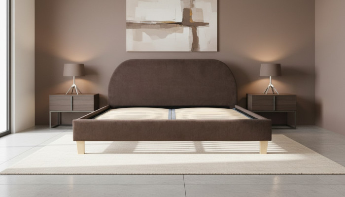 Luxury Textile Design Upholstered Double Beds Modern Beds Marriage Exclusive