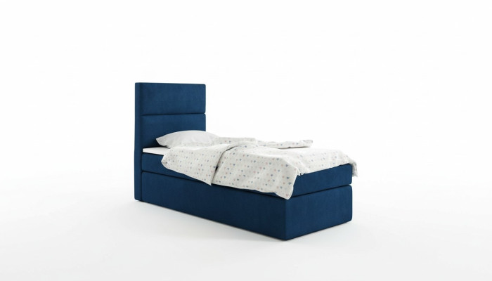 Bed Box Spring Blue Design Bed Big Upholstery Hotel Double Luxury Beds 80x200cm New