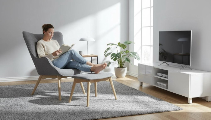 Armchair TV Couch Sofa Wood 1-Seater Couches Upholstery Living Room