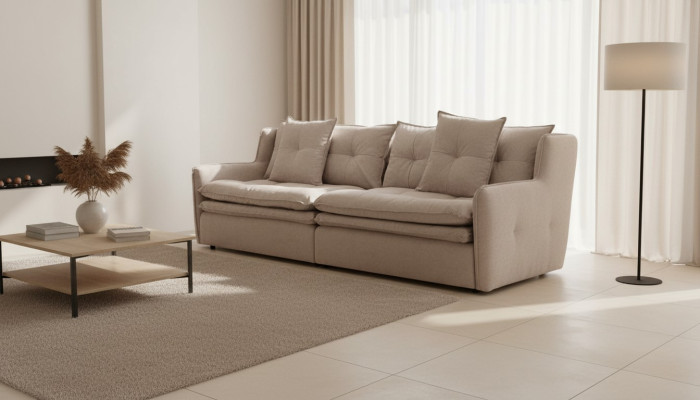 Lümmel Sofa 4-Seater Fabric Sofas Luxury Couch Big Upholstered 265cm