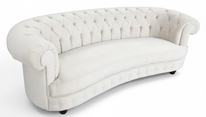 Chesterfield 3-seater designer upholstered couch sofa sofas couches textile fabric new
