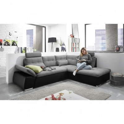 Sectional sofa L-shape sofa couch design upholstery modern leather fabric bed function