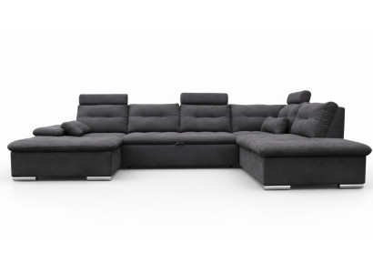 Corner sofa U shape, sofa living landscape set, fabric sofas with bed function sleep