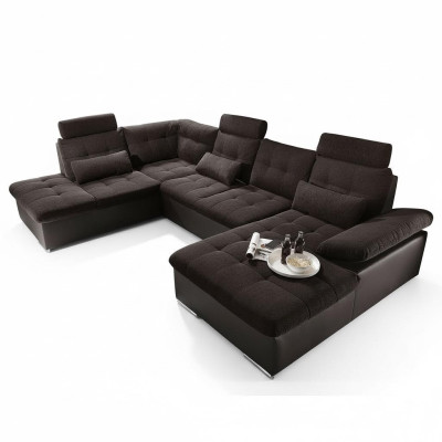 Living landscape multifunction couch corner sofa U-shape bed function sleep