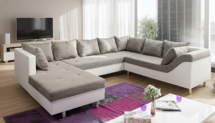 Design u-shaped sectional modern sofas couch living area sleep bed