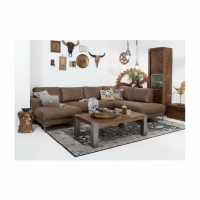 Corner sectional U-shape living area sofa couch upholstery set vintage