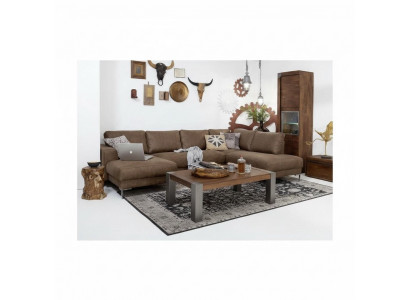 Corner sectional U-shape living area sofa couch upholstery set vintage