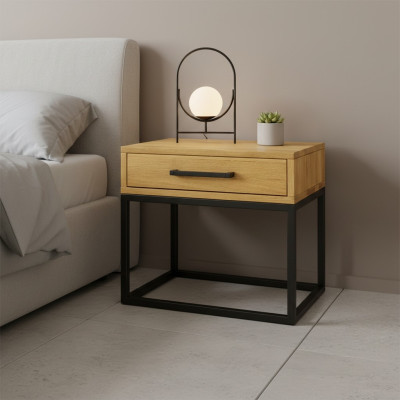 Bedside table Nightstand Dresser Side table Console Wood Metal Consoles New