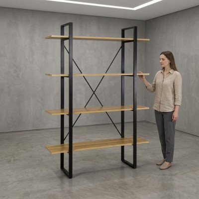 Bookshelf standing shelf file shelf loft shelf partition wall luxury cabinet new