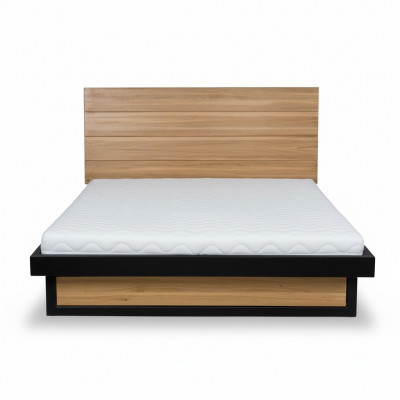 Loft bed wooden bed slatted frame double bed oak bed marital bed solid wood furniture