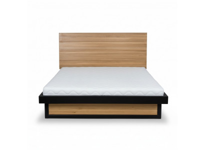 Loft bed wooden bed slatted frame double bed oak bed marital bed solid wood furniture