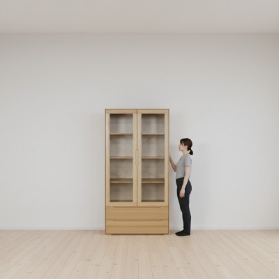 Classic display cabinet showcase handmade solid wood cabinet wood cabinets