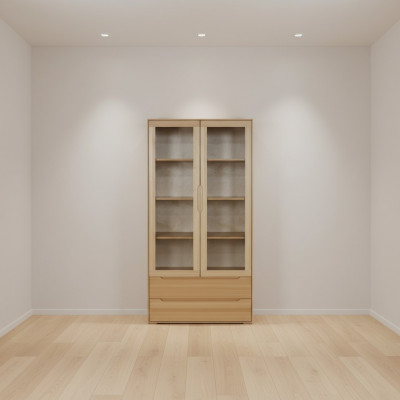 Classic display cabinet showcase handmade solid wood cabinet wood cabinets