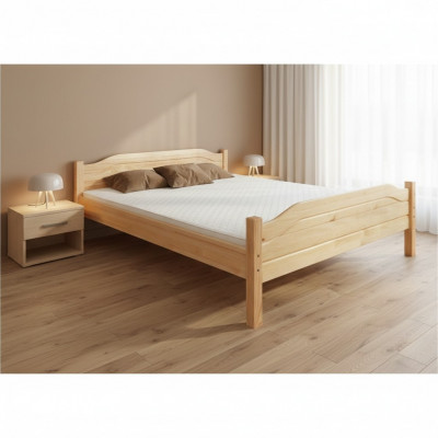 Solid wood bed, real wood double bed, bedroom, hotel, 180x200 style, solid furniture