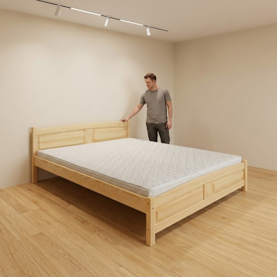 Bed 200x200cm solid wood bed frame double bed
