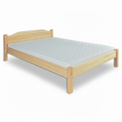 Solid wood bed, real wood bed, hotel style 200x200, massive furniture, bedroom.
