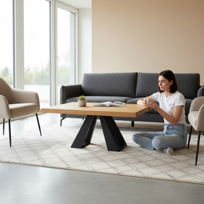 Coffee table, sofa tables, sofa side table, real wood, solid furniture, 100x60cm