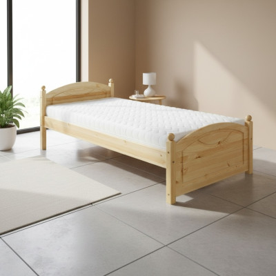 Youth bed pine children's bed solid wood wooden bed 100x200 with wooden bed frame