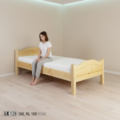 Single bed youth bed pine bed pine solid wood wooden bed 100x200 handmade new