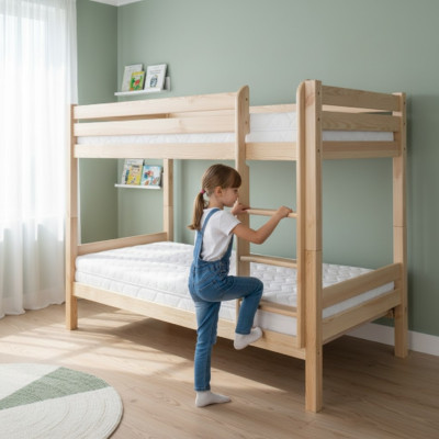 Bunk bed loft bed children's bed pine wood children's room solid wood furniture wood new