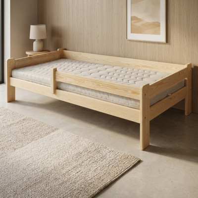 Youth bed pine children's bed solid wood wooden bed 90x200 with wooden bed frame