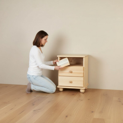 Massive bedside table wood nightstands table consoles dresser country style consoles