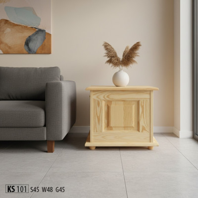 Solid Wood Box Furniture Wood Furniture Handcrafted Box Chest Real Wood 45x45cm