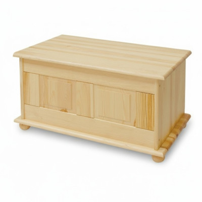 Solid Wood Deco Box Furniture Wood Handcrafted Chest Real Wood 86x45cm